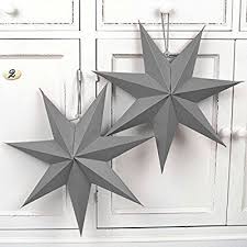 5 Frau Wundervoll Faltsterne Matt Grau 2 X 40 Cm 3 X 25 Cm 7 Zacken Weihnachtsstern Papierst Naturlicher Weihnachtsschmuck Weihnachtsschmuck Diy Papiersterne