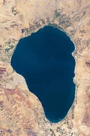بحيرة الجليل بحيرة طبريا صورة من الفضاء بثتها وكالة ناسا الامريكية ٢٠٠٩ Sea Of Galilee Holy Land Israel Tiberias