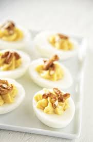 Honey Mustard Pretzel Deviled Eggs Honey Recipes Sweet Deviled Eggs Recipe Recipes