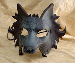 Grey And Black Direwolf Game Of Thrones House Of Stark Inspired Leather Wolf Gmork Cosplay Mask Wolf Mask Leather Mask Masks Masquerade