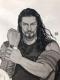 Kevin Wada Illustration Roman Reigns Drawing Roman Reigns Celebrity Artwork