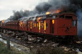 The Red Rattlers Being Destroyed For The Future Melbourne Tram Abandoned Train Old Trains