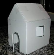 Création brigitte blaisse, ms à l'école boissière : Ossature En Carton De La Maison Fabriquer Une Maison En Carton Pour La Creche De Noel