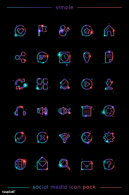 Download Premium Vector Of Social Media Icon Pack Vector 931829 Social Media Icons Vector Social Media Icons Media Icon