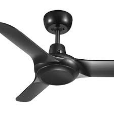 Black Spyda 3 Blade 50 Indoor Outdoor Designer Ceiling Fan Ceiling Fan Black Ceiling Fan Ceiling Fan Design