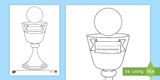 A first holy communion coloring page makes your children's memories of learning about jesus so much happier. First Communion Chalice And Name Colouring Page