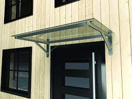 Flat Polycarbonate Door Canopy With Gallows Brackets Made To Fit Any Doorway Door Canopy Contemporary Tiny House Plan Block Of Flats