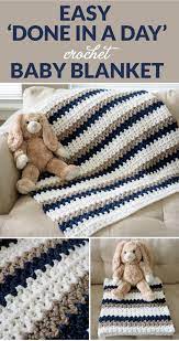 Crochet baby blanket patterns are so versatile. Easy Done In A Day Crochet Baby Blanket Dabbles Babbles