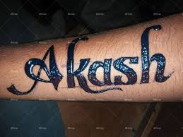Akash Name Tattoo Designs On Hand Novocom Top