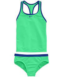Nike Girls 2 Piece Racerback Tankini Swimsuit Racerback Tankini Racerback Swimsuit Tankini Tankini