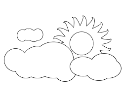 Sun Coloring Pages With Cloud Sun Coloring Pages Summer Coloring Pages Coloring Pages