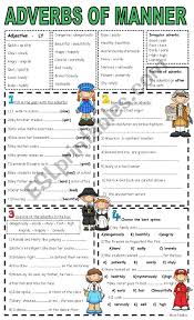 Uncover what this part of speech is and how it functions within a sentence through these clear examples and simple definitions. Adverbs Of Manner Esl Worksheet By Vampire Girl 22