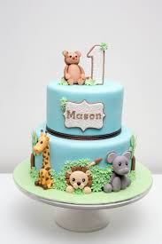 Jungle Birthday Cake Baby Boy Birthday Cake Animal Birthday Cakes Baby Birthday Cakes