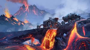 Pick one download and enjoy. 2560x1440 Scifi Steampunk Mountain Vehicle Mining Lava 1440p Resolution Wallpaper Hd Other 4k Wallpapers Images Photos And Background Wallpapers Den