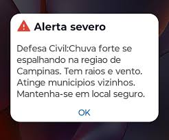 Alerta severo: Defesa Civil emite aviso sobre chuva e ventos fortes na região de Campinas