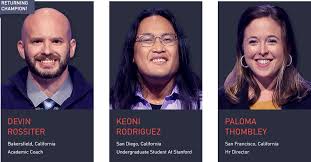 Devin Rossiter Vs. Keoni Rodriguez Vs. Paloma Thombley, show # 8208.