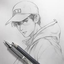 Pin By Eva Ciptasari On Drawings In 2020 Anime Drawings Boy Anime Boy Sketch Pencil Art Drawings For our anime boy, we won't get a smudged pencil sketch, but an inked drawing.