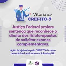 O presidente da república, faço saber que o congresso nacional decreta e eu sanciono a seguinte lei: Justica Federal Profere Sentenca Que Reconhece O Direito Dos Fisioterapeutas De Solicitar Exames Complementares Conselho Regional De Fisioterapia E Terapia Ocupacional
