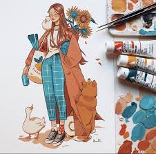 Pin By Acrylicdamsel On Illustration In 2020 Gouache Art Art Painting Art Projects