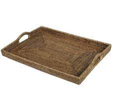 Ships free orders over $39. Caspari Rattan Rectangular Tray In Dark Natural Haven Co