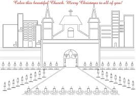 Featuring a snoman, j is for jesus candy cane and a god made me unique snowflake these free printable bible verse coloring pages {pretty flower design!} today i have something extra special to share with you! Christmas Church Coloring Printable Page