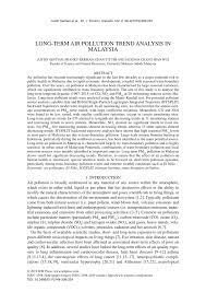 The current laws in malaysia governing air pollution is the environment quality act 1974 and its regulations 1989. Pdf Long Term Air Pollution Trend Analysis In Malaysia