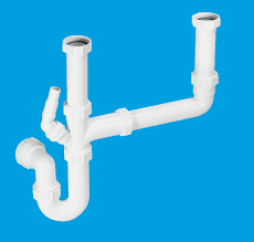 Diagram of kitchen sink plumbing double sink? Double Bowl Sink Kit Mcalpine Plumbing Products
