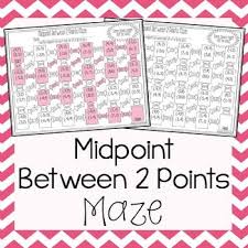 Midpoint Formula Maze Systems Of Equations Equations Midpoint Formula