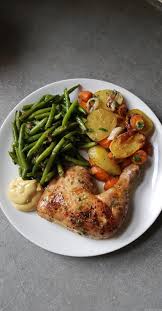 Cuisses De Poulet Et Legumes Au Four Poulet Legumes Cuisses De Poulet Recette Cuisse Poulet