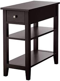 New Giantex 3 Tier End Table Drawer Double Shelves Narrow Tiered Side Table Bedroom Living Room Home Office Telephone Table Nightstand 1 Dark Brown Onl In 2020 End Tables With Drawers