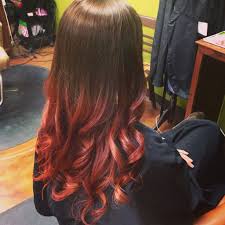 To make your hair ombre at home, you'll need to apply 2 coats of bleach 1 or 2 weeks apart. Light Brown And Red Ombre Hair Novocom Top