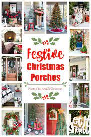 Traditional Christmas Porch 2 Bees In A Pod Christmas Porch Decor Front Porch Christmas Decor Christmas Porch