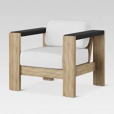 Complete The Look Of Your Outdoor Space With The Wood Patio Club Chair With Sunbrella Fa Patio Furniture Collection Target Patio Furniture Lounge Chair Outdoor