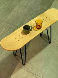 The table is perfect for both skateboarding fans in the bedroom and living room. Skateboard Coffee Table Skateboard Stool Furniture Home Living Kitchenware Tableware Coffee Tea Tableware On Carousell