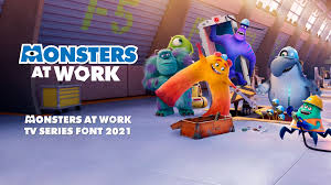 It was first confirmed in a disney press release on november 9, 2017 as a disney+ exclusive. Monsters At Work Font Nubefonts Fontspace