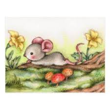 Forest Daydream Cute Mouse Art Card Zazzle Com In 2021 Cute Mouse Cute Illustration Card Art