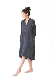 Double Gauze Dress Cg Snd08 Charcoal Online Exclusive Black Crane Gauze Dress Dresses Casual Dress