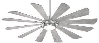 This 44 contemporary ceiling fan is offered in the aged pewter finish with light grey weathered oak blades, black finish with black blades, brushed. Minka Aire 65 12 Blade Outdoor Smart Standard Ceiling Fan With Remote Control And Light Kit Included Reviews Wayfair