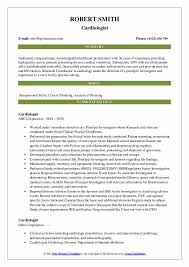 cardiologist resume samples qwikresume
