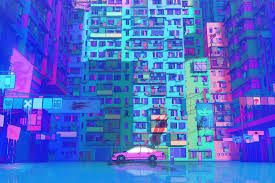 Now streaming only on netflix. Wallpaper Id 150119 Artwork Car Vehicle Building City Cityscape Cyan Love Death Robots Pastel Pink Neon