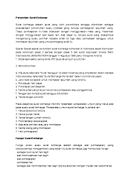 Semua tentang pengaturan surat sanggup, sifat surat sanggup, karakteristik surat sanggup, sampai contoh surat daftar isi. Doc Pengertian Surat Berharga Indira Maya Academia Edu