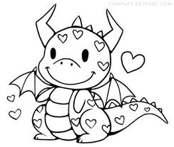 Seriously, these are almost too adorable. Printable Dragon Heart Love Dragon Coloring Page Coloring Pages Cute Dragons