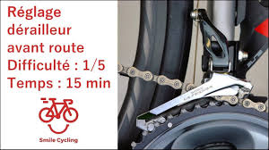 3) régler la butée basse de manière à ce que la fourchette interne se trouve à 2 mm de la chaine sur le petit plateau et grand pignon (vis l). Reglage Derailleur Avant Route Youtube