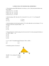 Check spelling or type a new query. Latihan Soal Pts Matematika Semester 2
