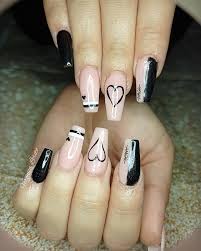 Las uñas acrilicas se forman por la combinación de un polímero en polvo y un liquido especial. Nails Unas Acrilicas Con Tonos Negro Y Blanco Con Facebook