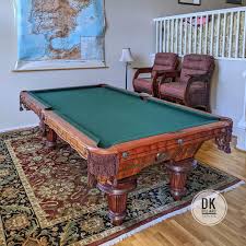 King Of Africa Has Been Rebuilt From His Dusty Long Beach Garage To An Indoor Kingdom In Irvine Bottle Green Felt Billiards In 2020 Pool Table Billiards Play Pool