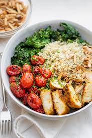 Chicken Quinoa Bowl Recipe Quinoa Recipes Easy Recipes Appetizers And Snacks Chicken Quinoa