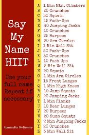 Say My Name Hiit Workout Gym Workouts Workout Hiit
