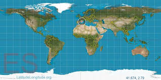 La latitud describe la distancia del ecuador de la tierra. Blanes Latitude Longitude