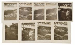 The first shot caught clyde in the head. Bonnie And Clyde Collection Of 9 Original Vintage Death Car Photographs